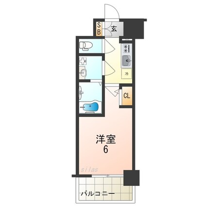 エスリード弁天町クレールの物件間取画像